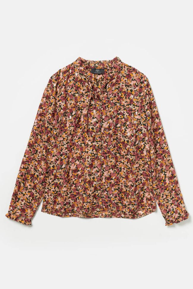 Blouse Ross à motif fleuri rose