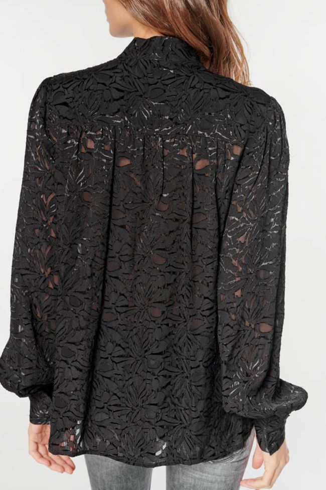 Blouse Rozen en jacquard noir