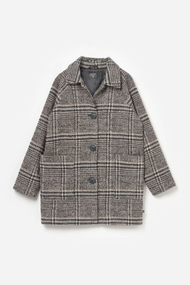 Manteau Darlengi à carreaux marron