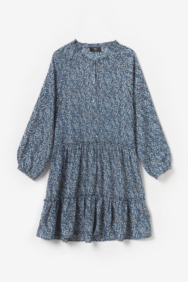 Robe Dikesgi à motif fleuri bleu