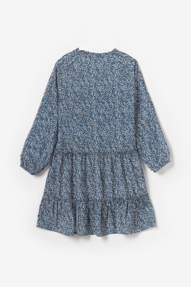 Robe Dikesgi à motif fleuri bleu