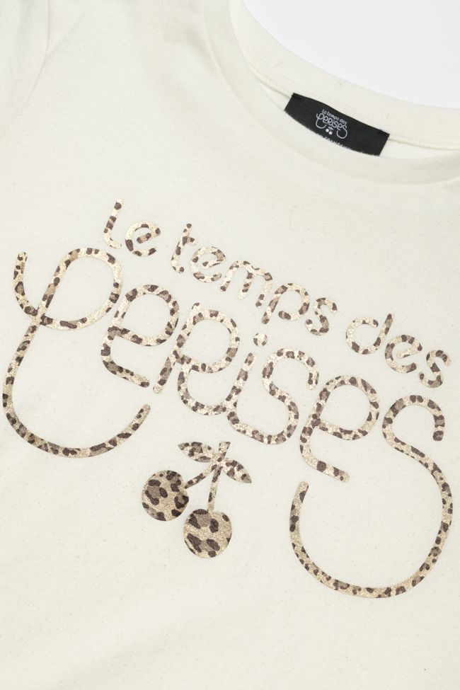 T-shirt Harleygi crème imprimé