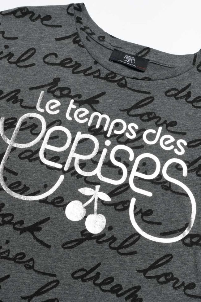 T-shirt Nikagi gris imprimé