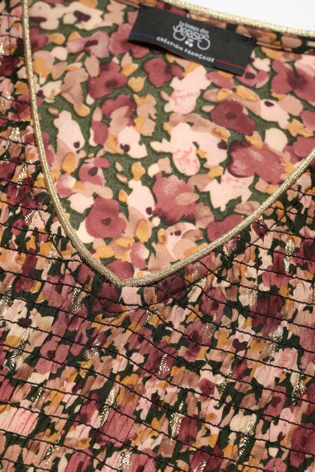 Robe Sungi à motif fleuri rose