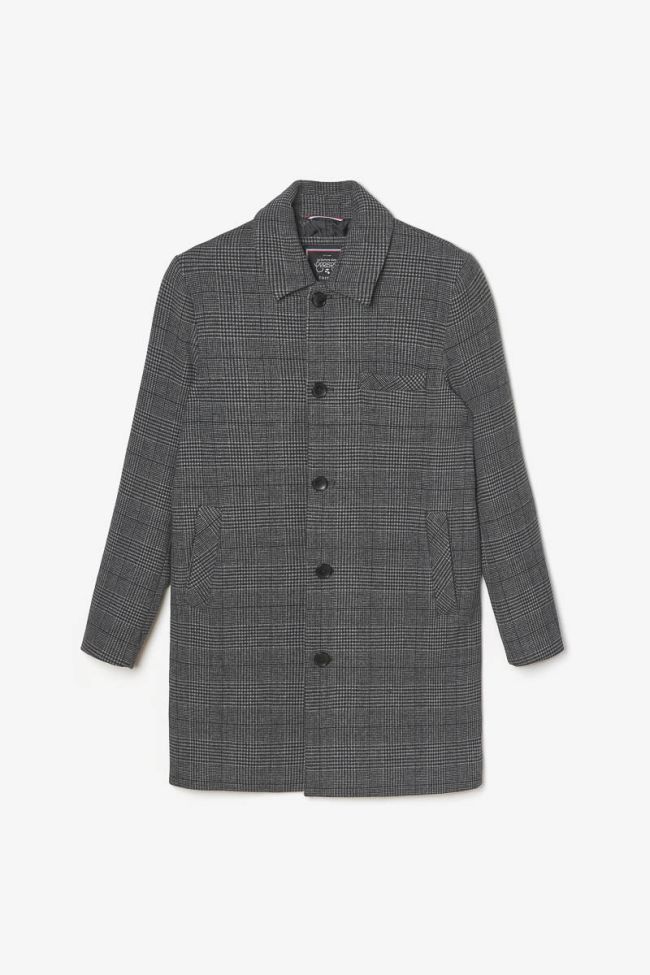 Manteau Medil à carreaux gris et noir