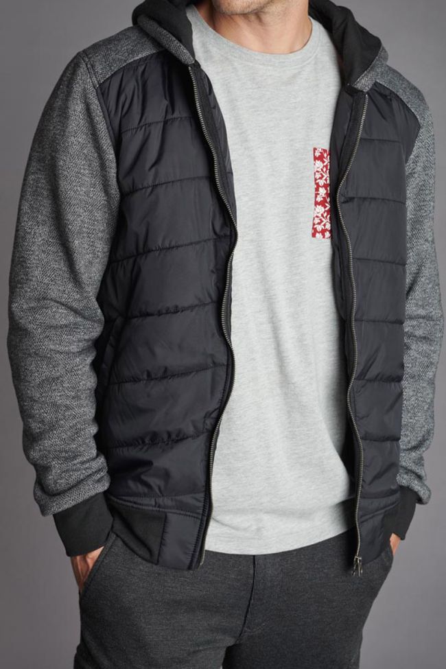 Veste bi-matière Mestre noire et grise