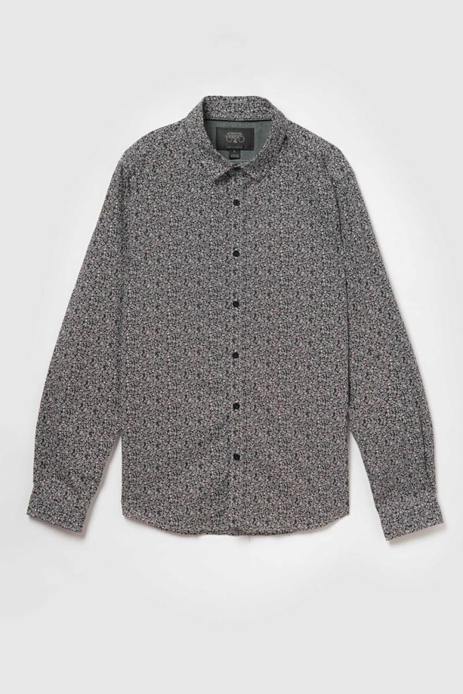 Chemise Navel noire à motif fleuri
