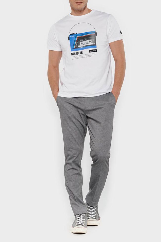 T-shirt Trent blanc imprimé