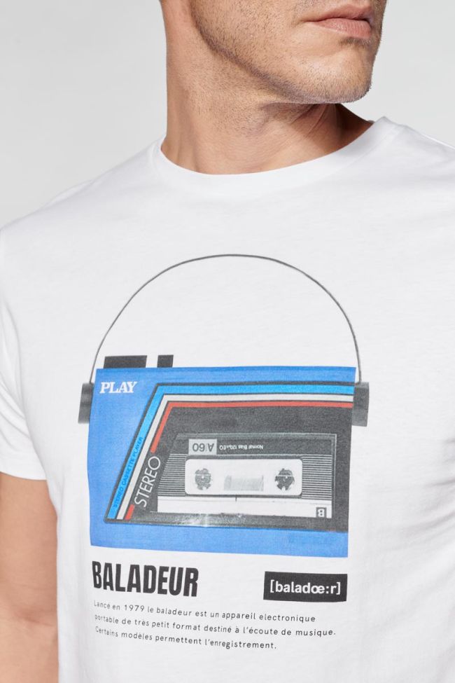 T-shirt Trent blanc imprimé