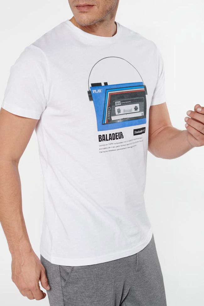 T-shirt Trent blanc imprimé