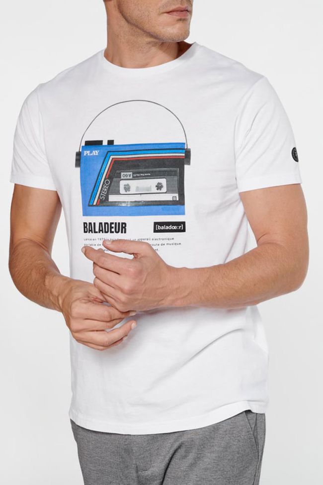 T-shirt Trent blanc imprimé