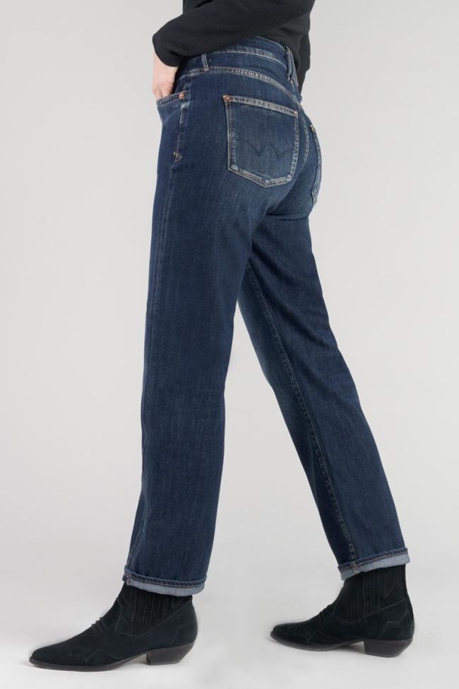 Jeans 400/18 mom Basic taille haute 7/8ème bleu N°1