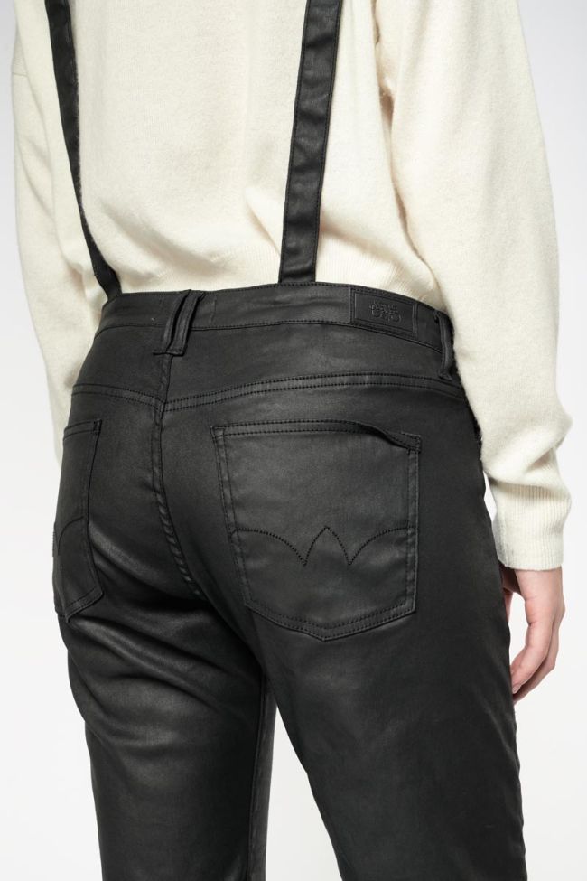 Salopette Ali en jeans noir enduit