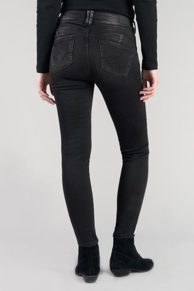 Jeans ultra pulp slim Bari taille haute 7/8ème noir N°1