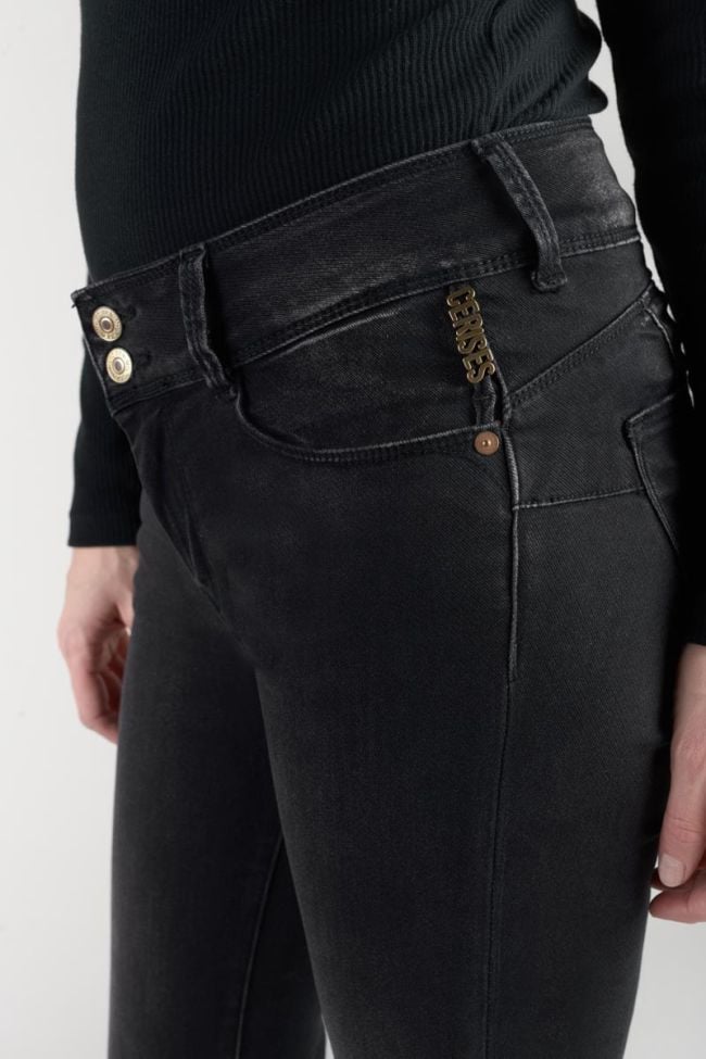 Jeans ultra pulp slim Bari taille haute 7/8ème noir N°1