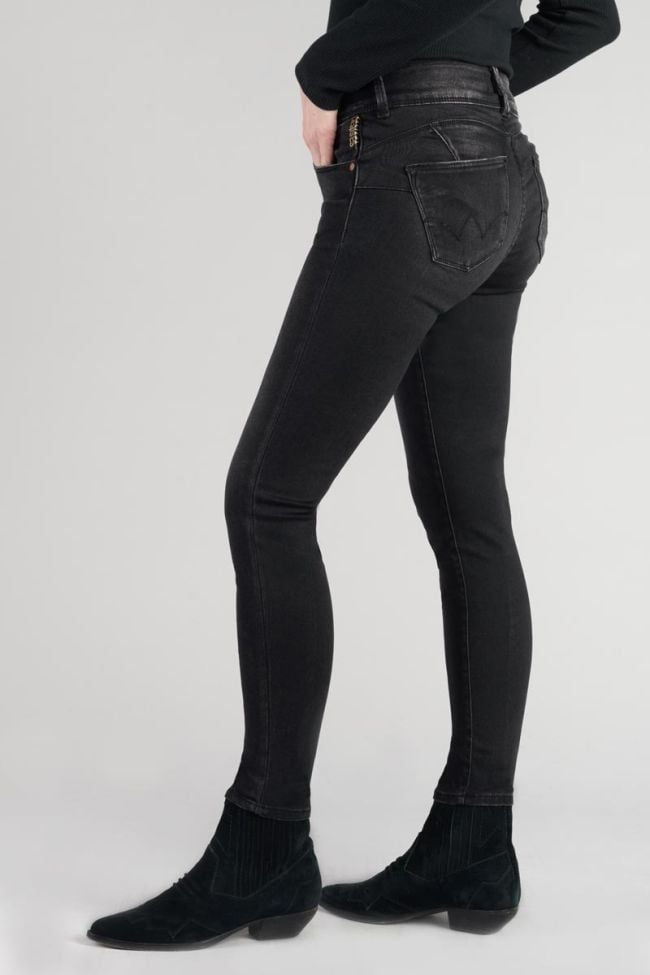 Jeans ultra pulp slim Bari taille haute 7/8ème noir N°1