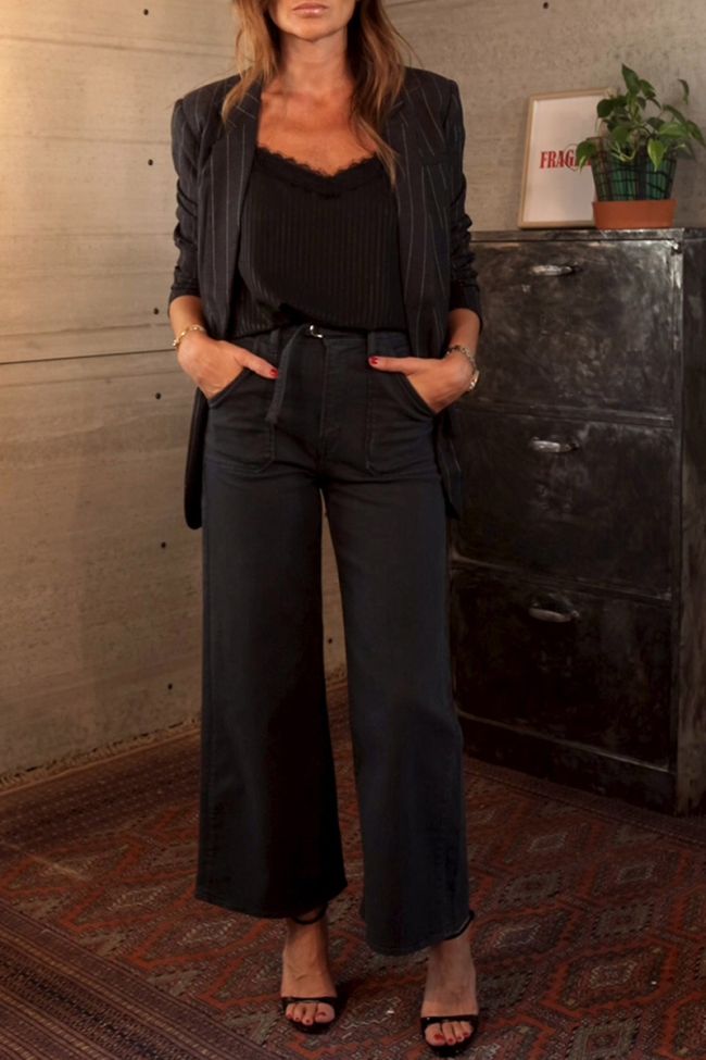 Celou droit taille haute jeans anthracite