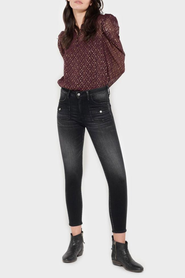 Fano pulp slim taille haute 7/8ème jeans noir N°1