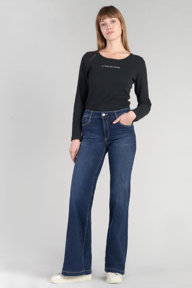 Jeans pulp flare taille haute bleu N°1