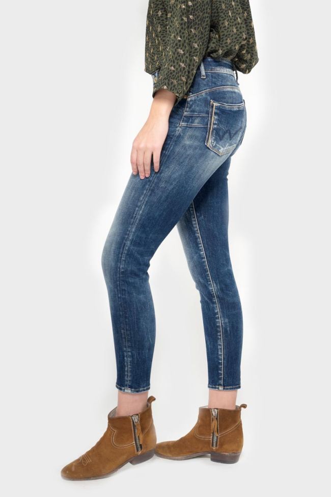 Jeans pulp slim Rho taille haute 7/8ème bleu N°2