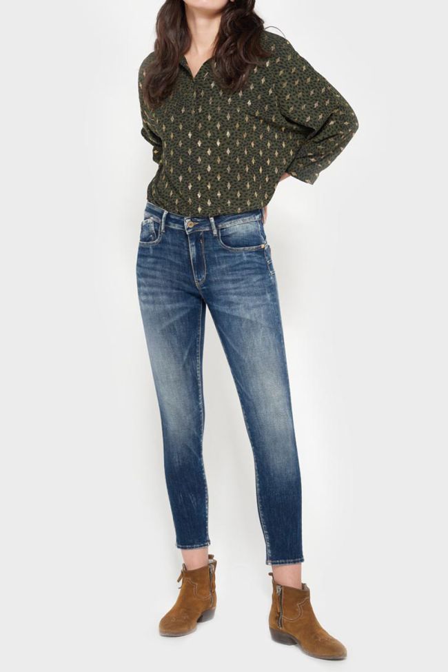 Jeans pulp slim Rho taille haute 7/8ème bleu N°2