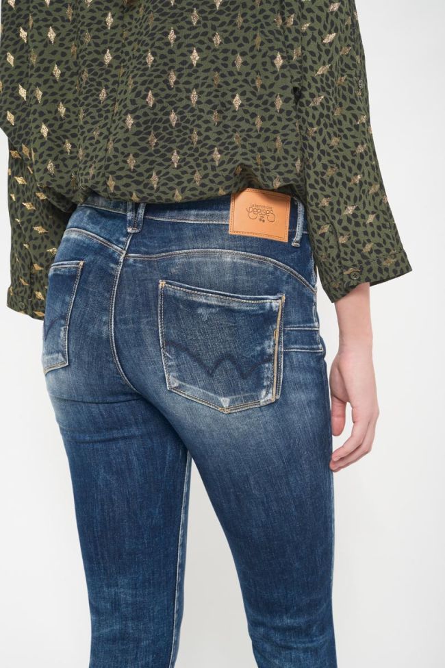 Jeans pulp slim Rho taille haute 7/8ème bleu N°2