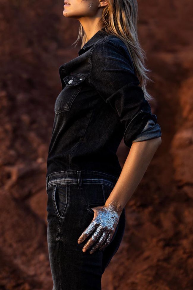 Combinaison Sena en jeans noir