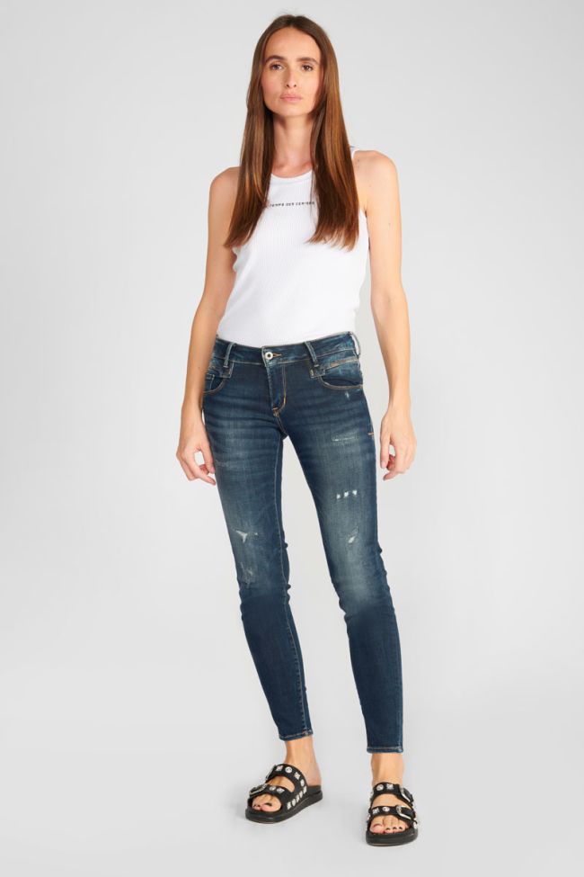 Jeans pulp slim Sib 7/8ème destroy vintage bleu N°2