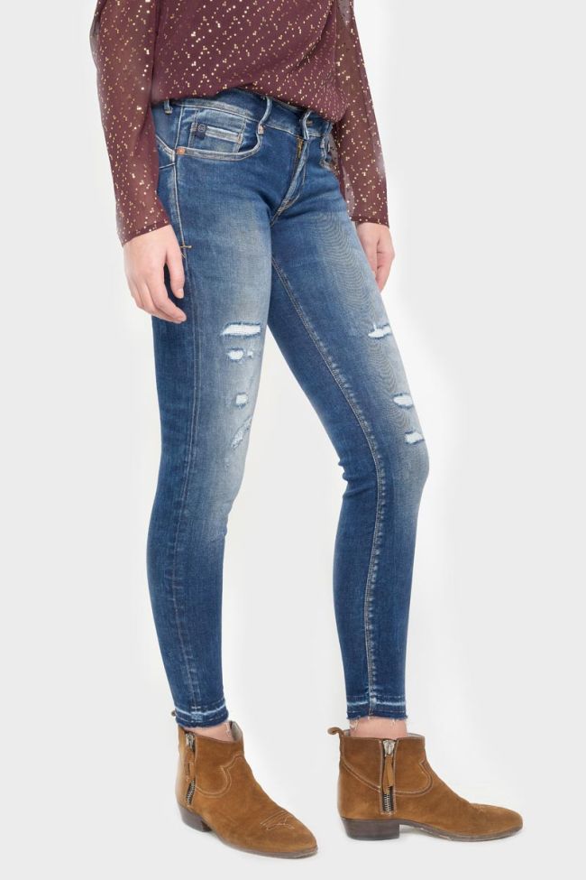 Talara pulp slim 7/8ème jeans destroy vintage bleu N°2
