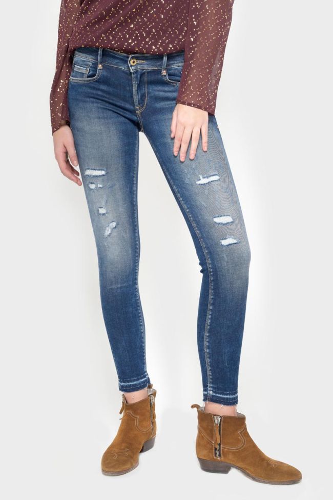 Talara pulp slim 7/8ème jeans destroy vintage bleu N°2
