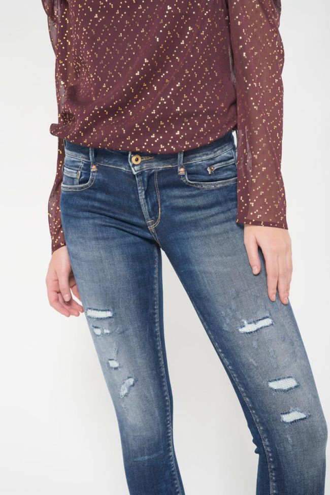 Talara pulp slim 7/8ème jeans destroy vintage bleu N°2