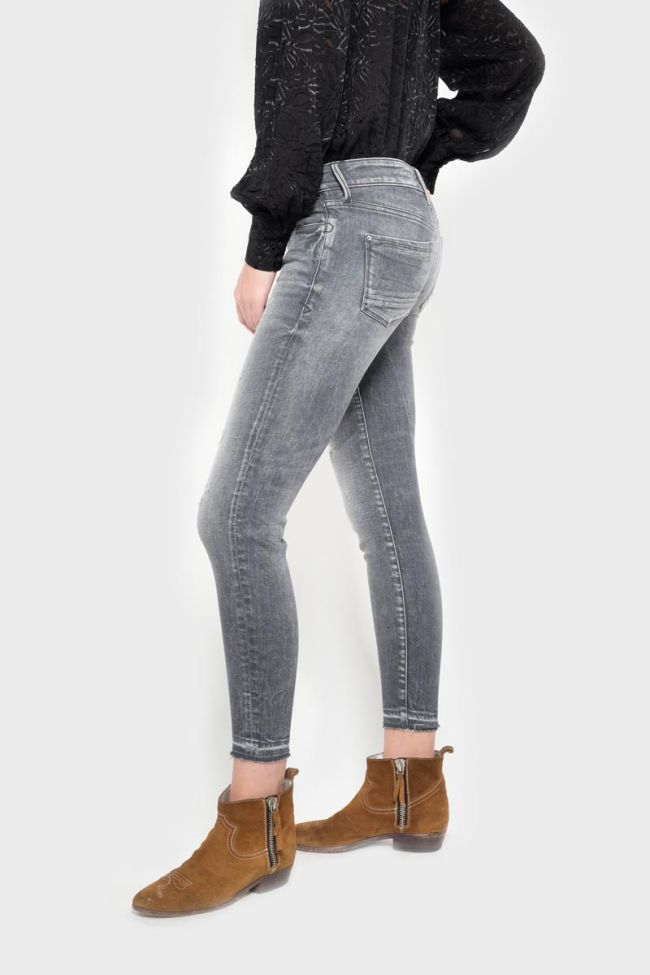 Vibe power skinny 7/8ème jeans destroy gris N°2