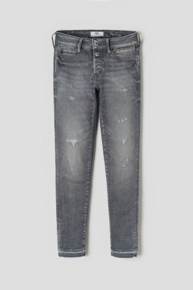 Vibe power skinny 7/8ème jeans destroy gris N°2