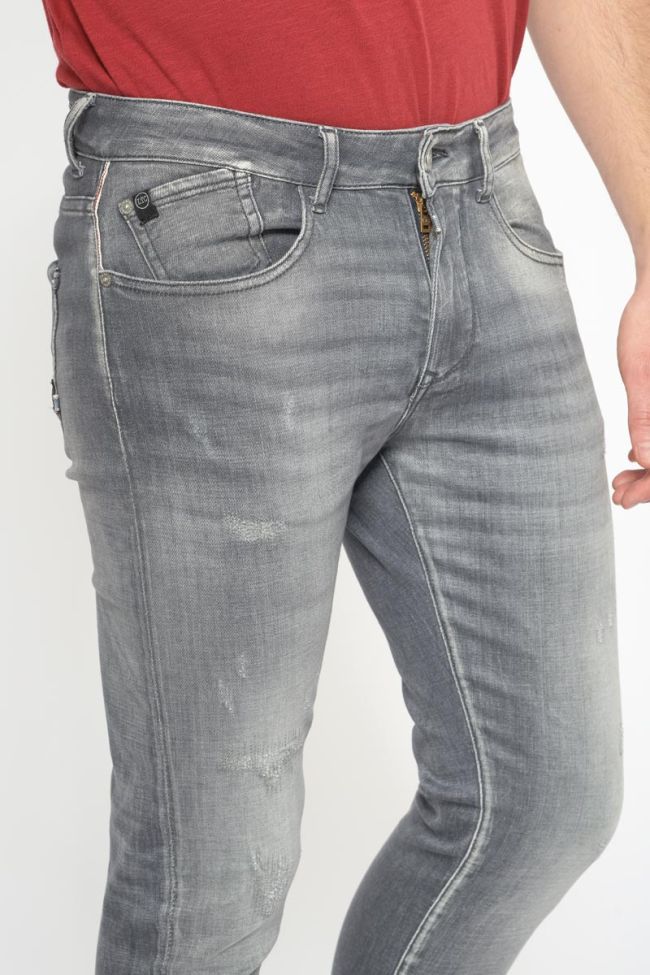 Power skinny 7/8ème jeans destroy gris N°2