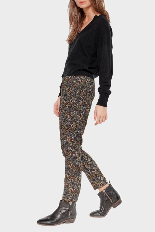 Pantalon Dorine à motif fleuri 