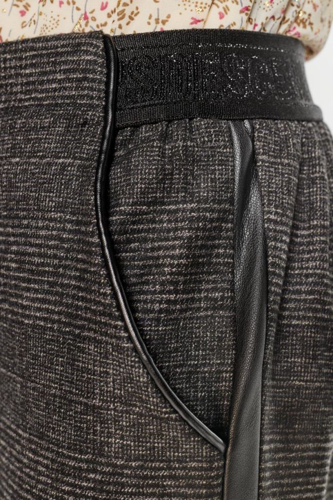 Pantalon Guilia à carreaux gris