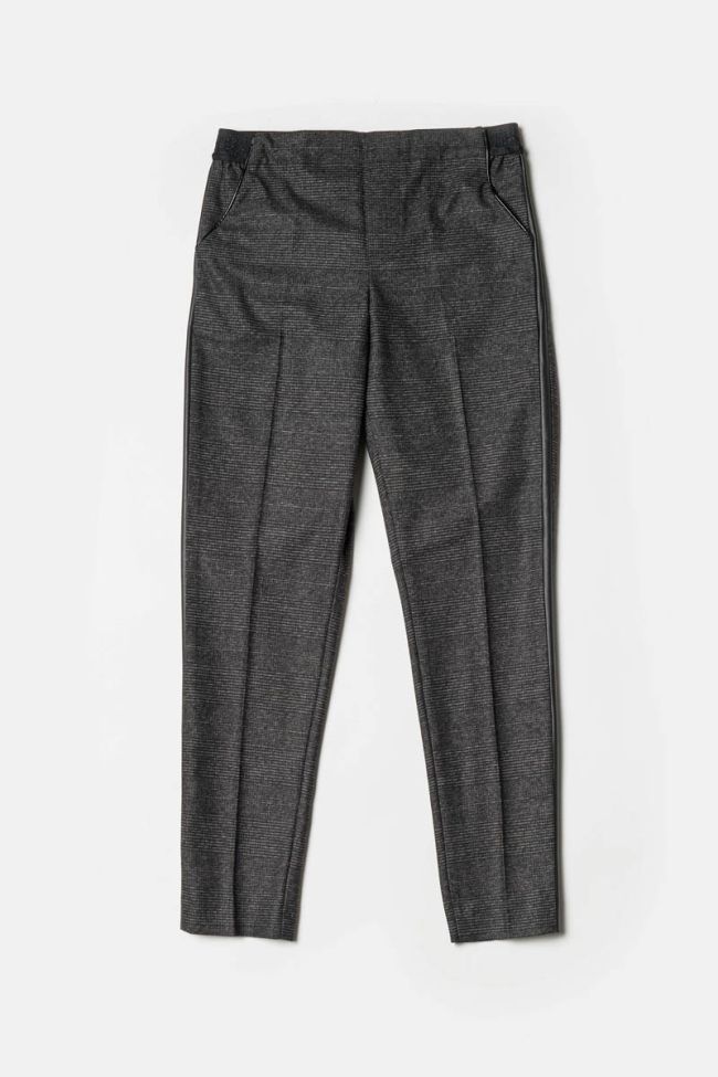 Pantalon Guilia à carreaux gris