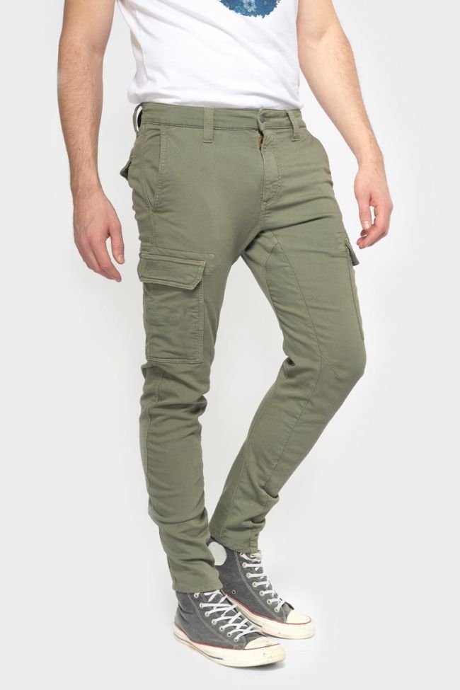 Pantalon Durbuy tapered arqué kaki