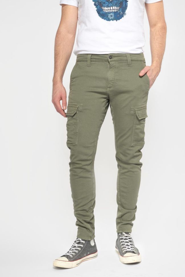 Pantalon Durbuy tapered arqué kaki