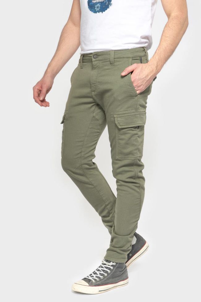 Pantalon Durbuy tapered arqué kaki