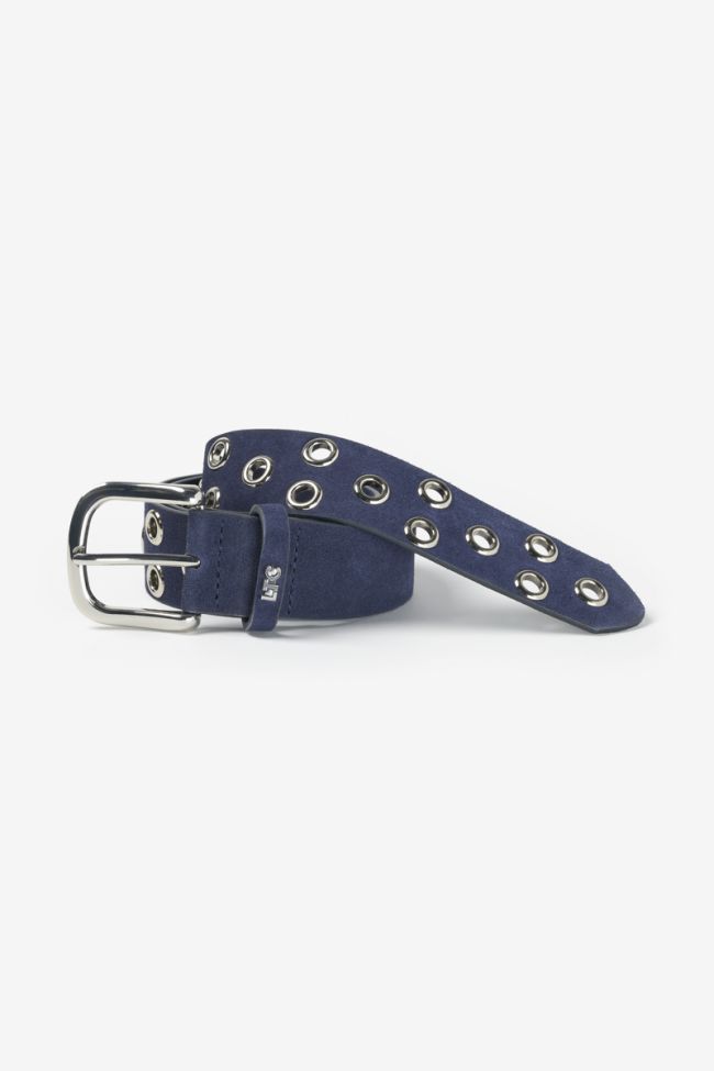 Ceinture Minog en daim bleu marine