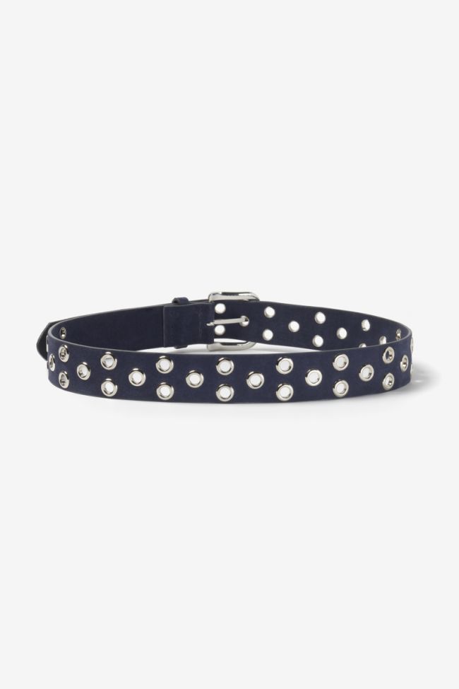 Ceinture Minog en daim bleu marine