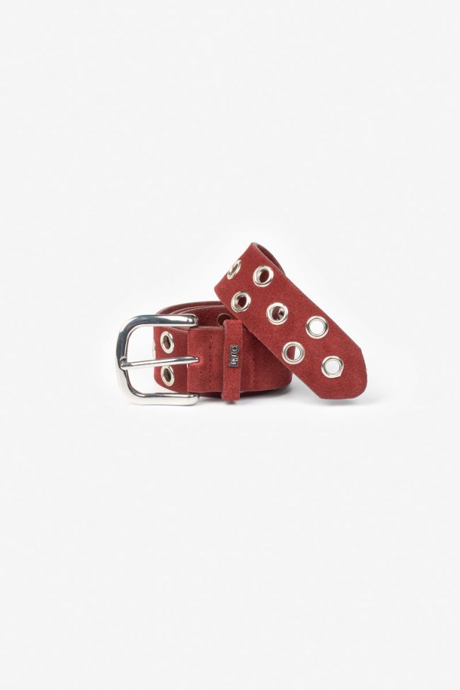 Ceinture Minog en daim lie de vin