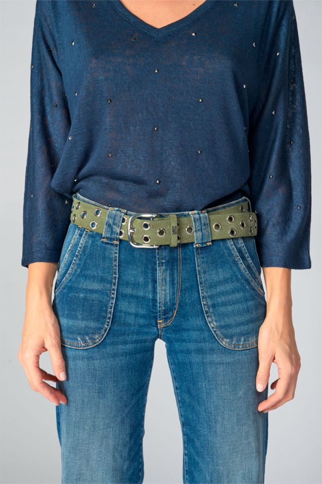 Ceinture Minog en daim kaki