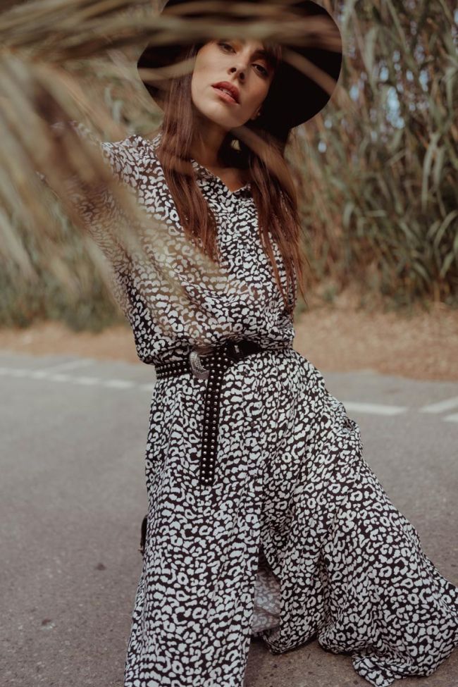 Ceinture Sao en daim noir