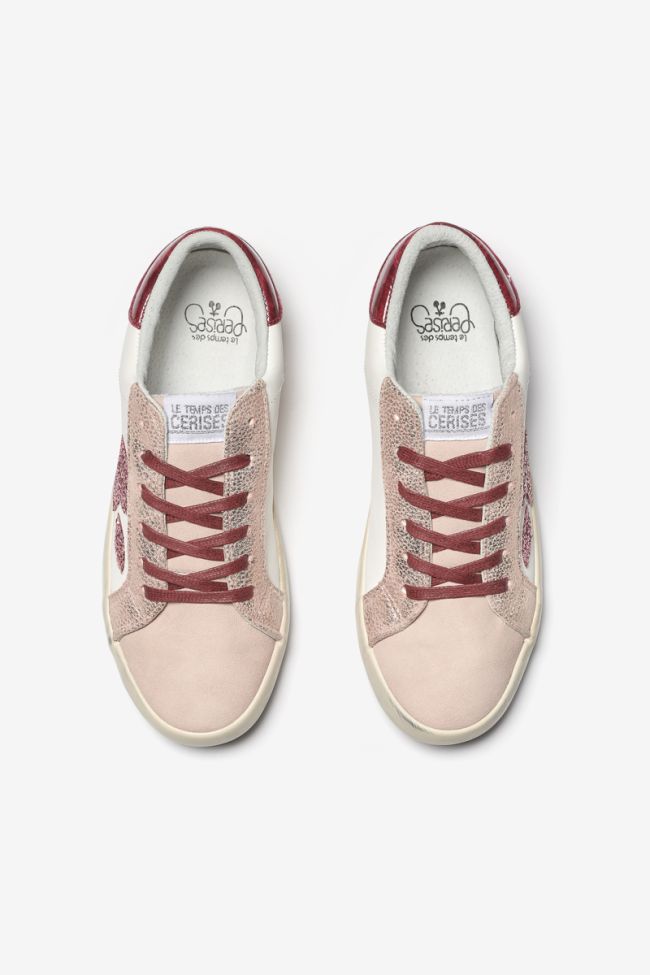 Baskets Austin à paillettes roses