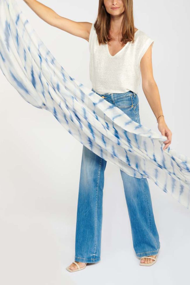 Foulard Dolma tie and dye bleu