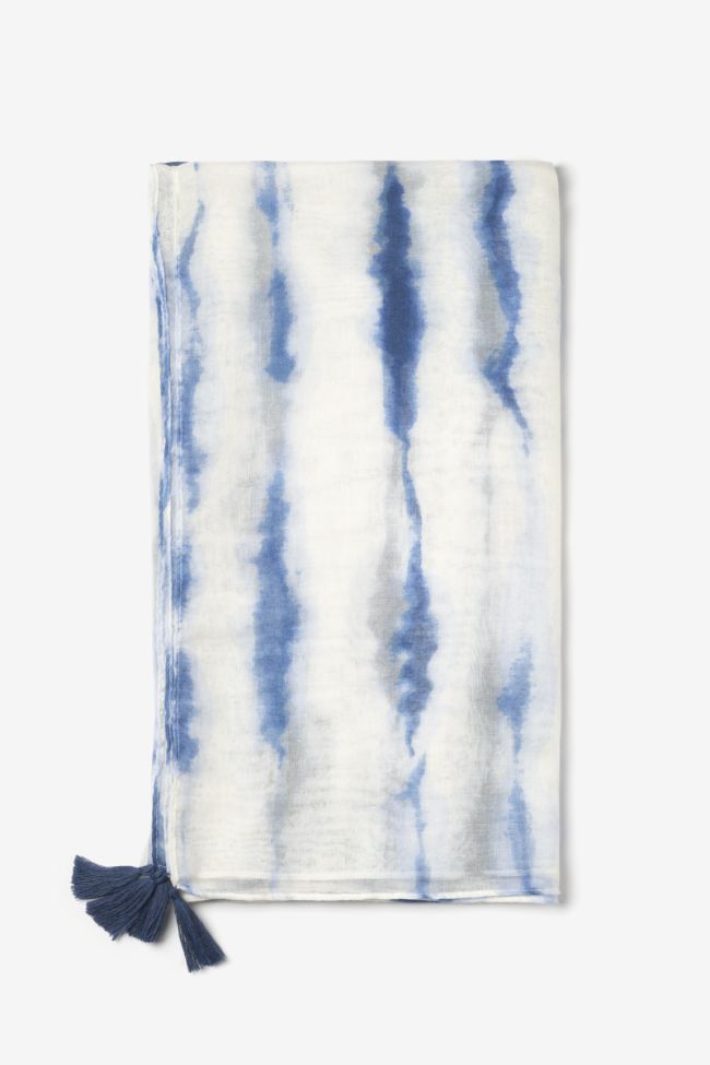 Foulard Dolma tie and dye bleu