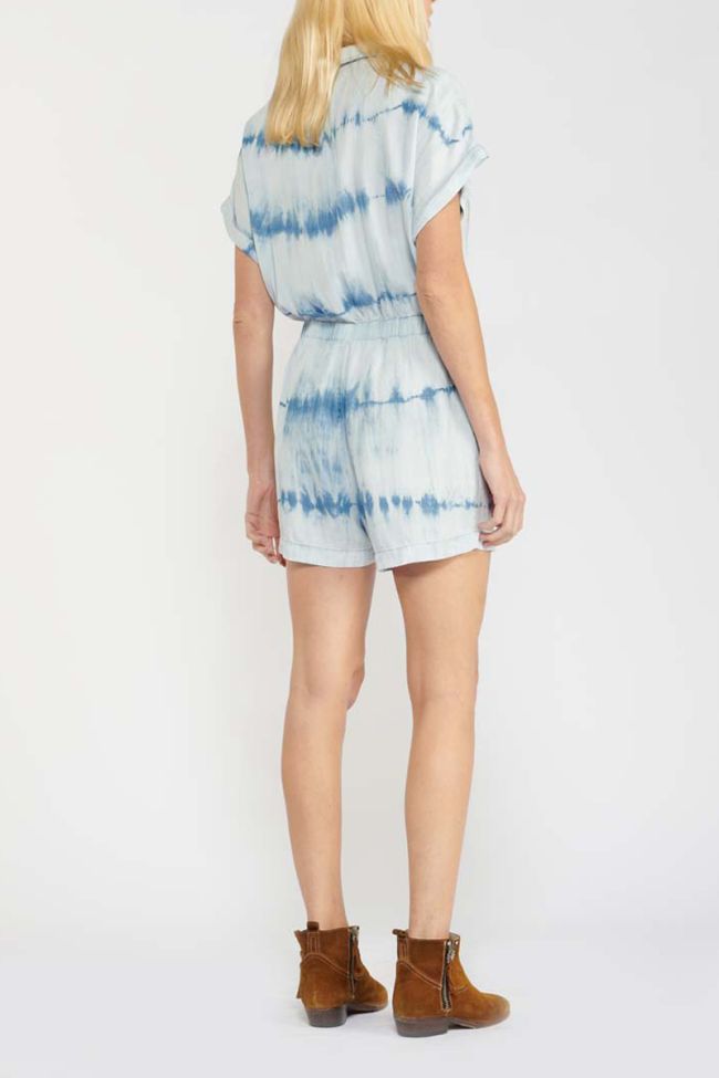 Combi-short Hellas tie and dye bleu