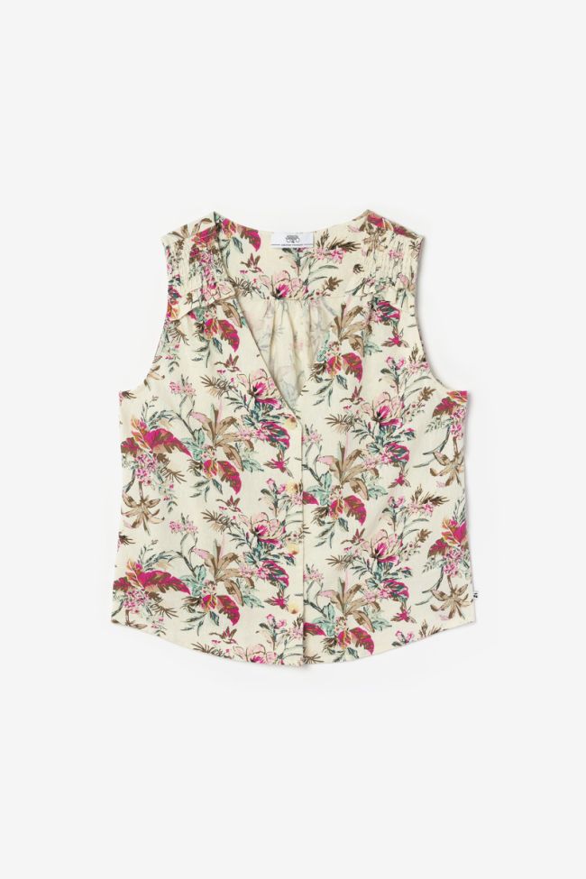 Top Itza à motif tropical